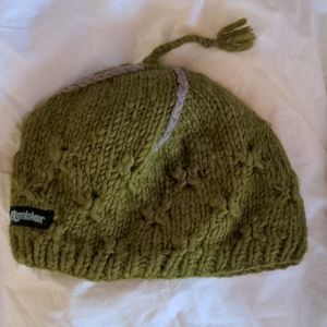 Ambler Toque Wool green fleece-lined
